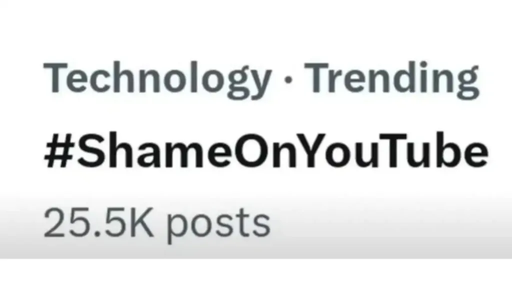 #SHAMEONYOUTUBE