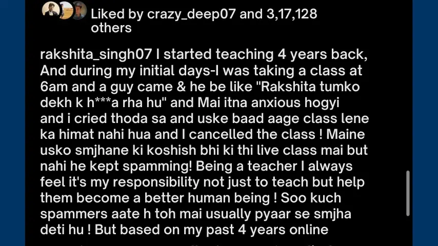Rakshita Mam Biolgy Class Spam Comments 