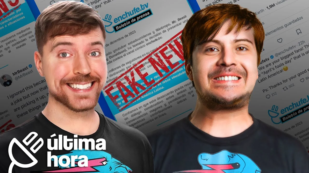 Mr Beast vs Enchufetv legal action law suit controversy Parody Video