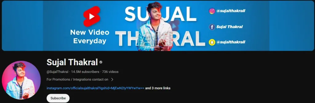 Screenshot 2023 12 27 125348 TODAY’S MILESTONE YOUTUBERS #92 Sujal Thakral! Trading With Karol!