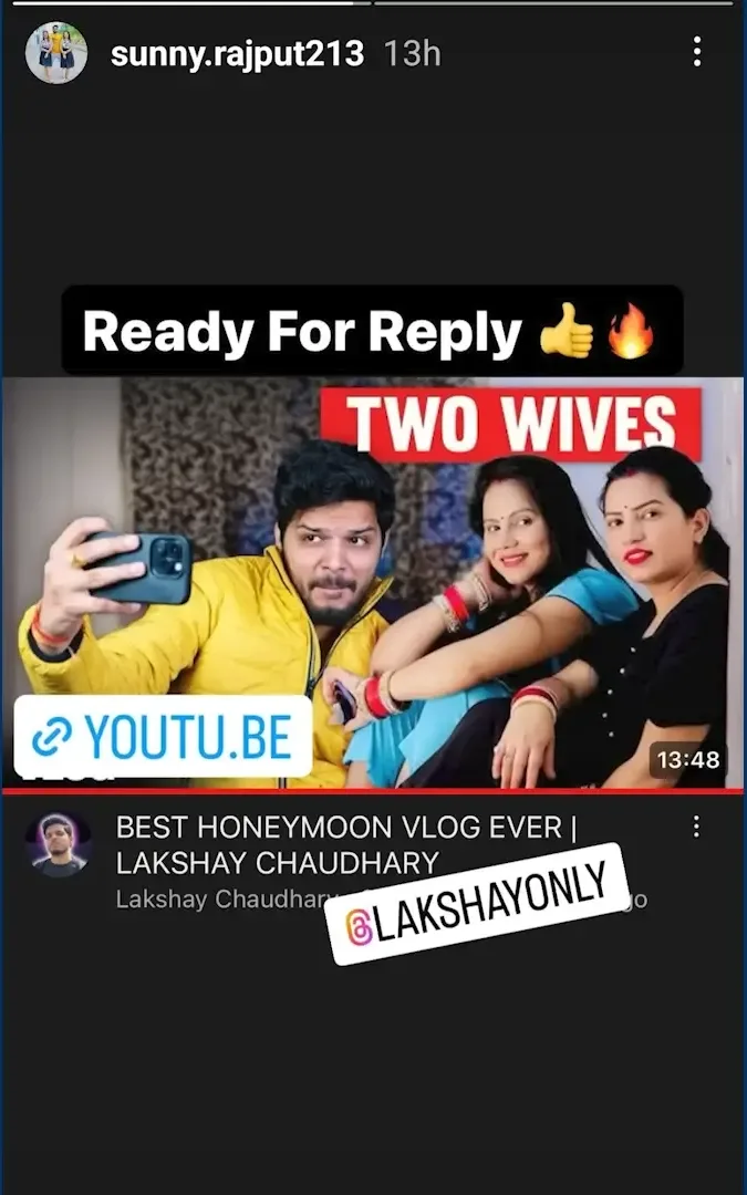 Lakshay chaudhary made a roast video on sunny chahudhary 
