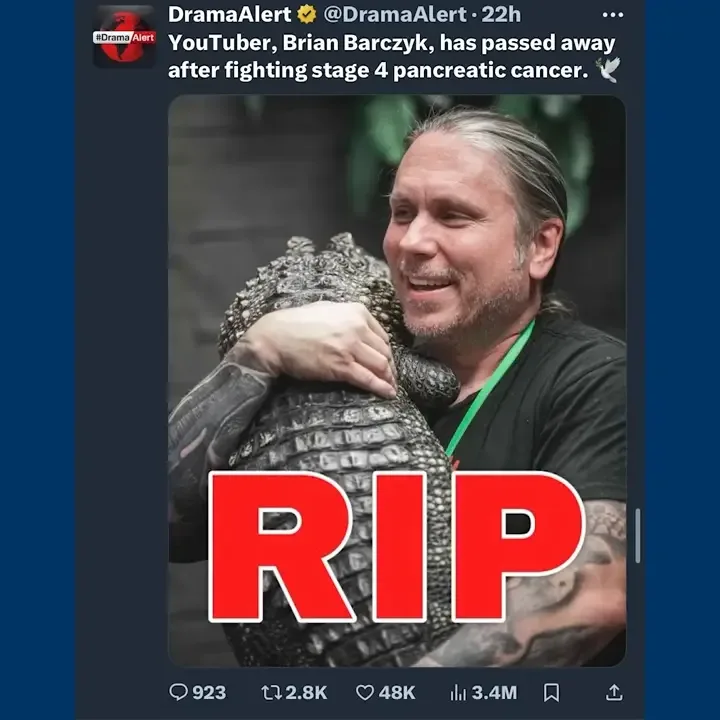 Brian Barczyk died due to Pancreatic Cancer , last Video 