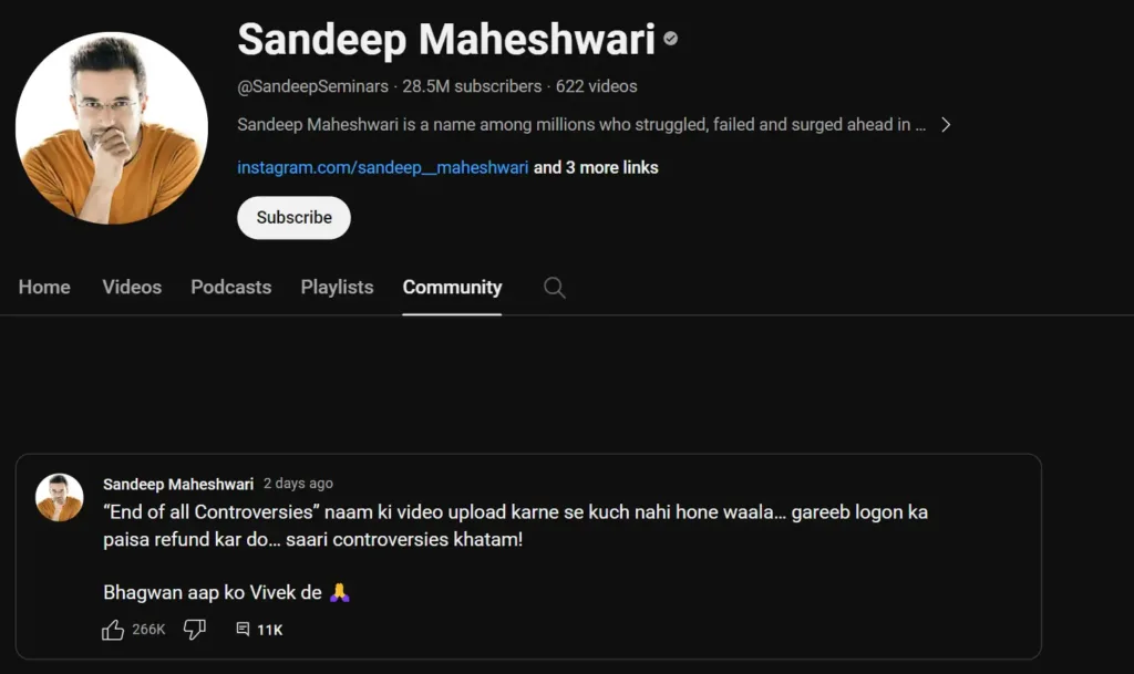 Sandeep Maheshwari and Dr. Vivek bindra controversy