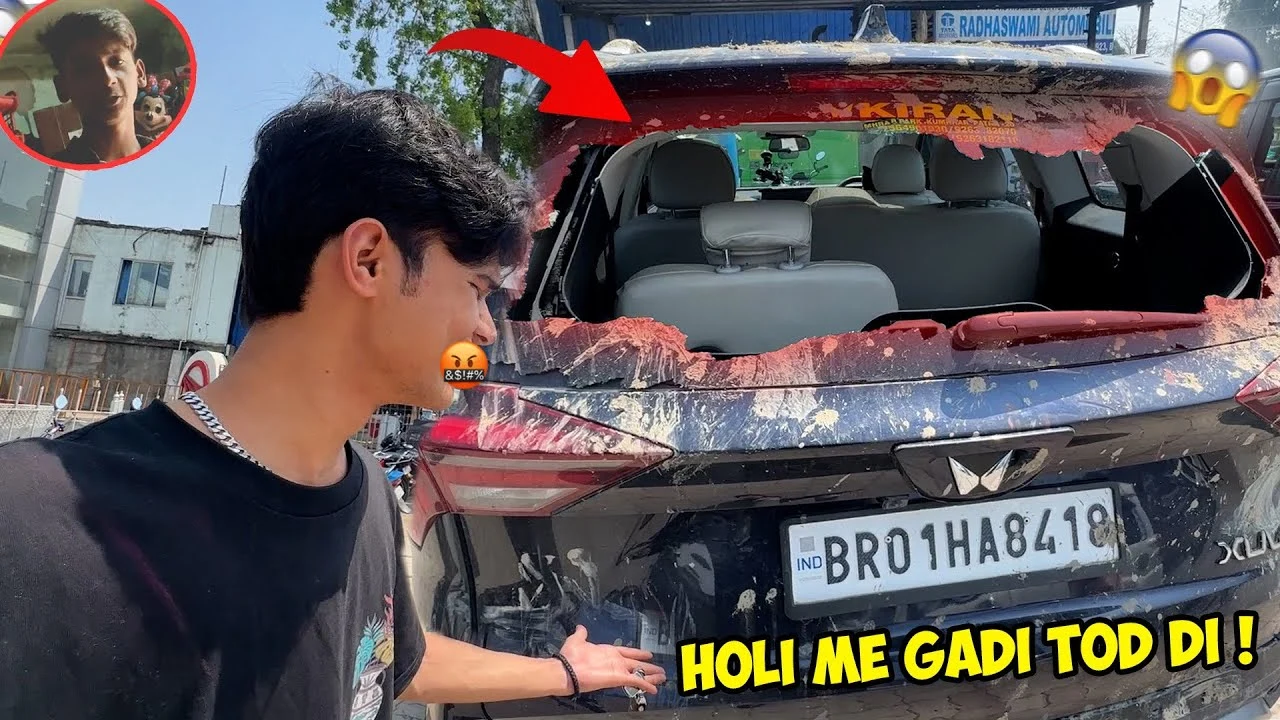 Adarsh Uc Car Accident on Holi , Omegle King